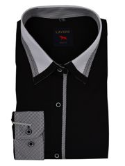 BLUZKA KOSZULA DAMSKA CZARNA DŁUGI RĘKAW