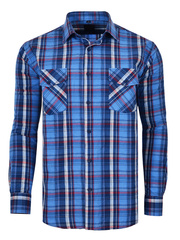 KOSZULA KRATKA NIEBIESKA DŁUGI RĘKAW