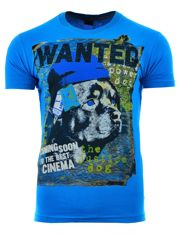 KOSZULKA T-SHIRT WANTED TURKUSOWA