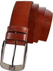 PASEK SKÓRZANY GŁADKI MĘSKI BRĄZOWY