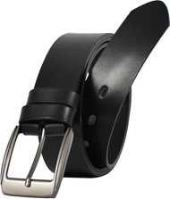 PASEK SKÓRZANY GŁADKI MĘSKI CZARNY