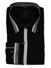 BLUZKA KOSZULA DAMSKA CZARNA DŁUGI RĘKAW