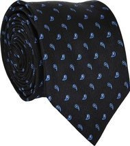 KRAWAT MĘSKI WZORY CZARNY