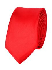 KRAWAT GŁADKI CZERWONY ŚLEDŹ ŚLEDZIK WĄSKI