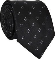 KRAWAT MĘSKI WZORY CZARNY