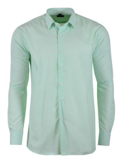 KOSZULA GŁADKA MIĘTOWA DŁUGI RĘKAW