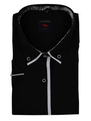 BLUZKA KOSZULA DAMSKA CZARNA KRÓTKI RĘKAW