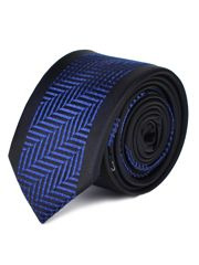 KRAWAT WZORY GRANATOWY ŚLEDŹ ŚLEDZIK