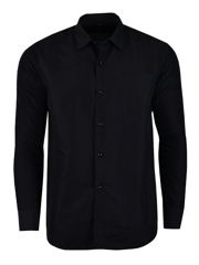 KOSZULA GŁADKA CZARNA DŁUGI RĘKAW