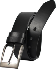 PASEK SKÓRZANY GŁADKI MĘSKI CZARNY