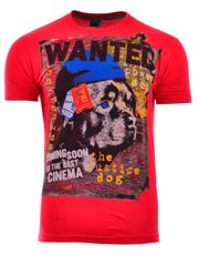 KOSZULKA T-SHIRT WANTED CZERWONA