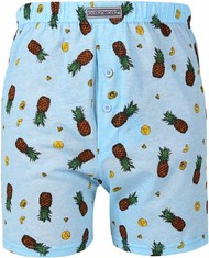BOKSERKI MĘSKIE LUŹNE ANANAS BŁĘKITNE