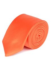 KRAWAT GŁADKI POMARAŃCZOWY ŚLEDŹ ŚLEDZIK