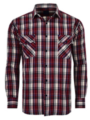 KOSZULA KRATKA BORDOWA DŁUGI RĘKAW