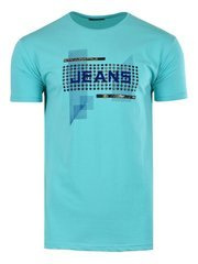 KOSZULKA T-SHIRT JEANS MIĘTOWA DUŻA