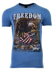 KOSZULKA T-SHIRT FREEDOM NIEBIESKA