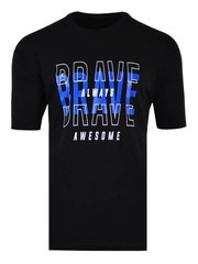 KOSZULKA T-SHIRT BRAVE CZARNA DUŻA
