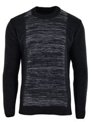 SWETER PROSTOKĄT CIEMNY MELANŻ