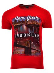 KOSZULKA T-SHIRT BROOKLYN CZERWONA