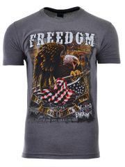 KOSZULKA T-SHIRT FREEDOM SZARA