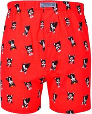 BOKSERKI MĘSKIE LUŹNE PIESEK CZERWONE