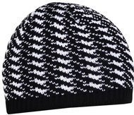 CZAPKA CZARNA BIAŁA WZORY