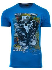 KOSZULKA T-SHIRT WORLD TURKUSOWA