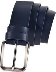 PASEK SKÓRZANY GŁADKI MĘSKI GRANATOWY