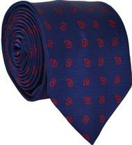KRAWAT MĘSKI WZORY GRANATOWY