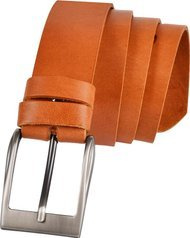 PASEK SKÓRZANY GŁADKI MĘSKI BRĄZOWY