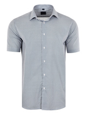 KOSZULA WZORY BIAŁA KRÓTKI RĘKAW DUŻA