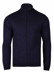 SWETER GŁADKI ROZPINANY GRANATOWY