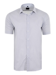 KOSZULA WZORY BIAŁA KRÓTKI RĘKAW DUŻA