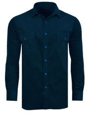 KOSZULA SZTRUKSOWA MORSKA DŁUGI RĘKAW