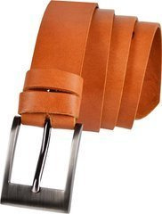 PASEK SKÓRZANY GŁADKI MĘSKI BRĄZOWY