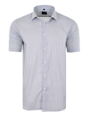 KOSZULA WZORY SZARA KRÓTKI RĘKAW DUŻA