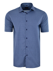 KOSZULA WZORY GRANATOWA KRÓTKI RĘKAW