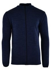 SWETER GŁADKI ROZPINANY GRANATOWY
