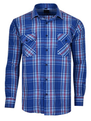 KOSZULA KRATKA NIEBIESKA DŁUGI RĘKAW