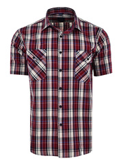 KOSZULA KRATKA BORDOWA KRÓTKI DUŻA