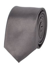 KRAWAT GŁADKI GRAFITOWY ŚLEDŹ ŚLEDZIK WĄSKI