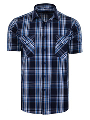 KOSZULA KRATKA GRANATOWA KRÓTKI RĘKAW