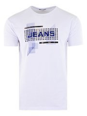 KOSZULKA T-SHIRT JEANS BIAŁA DUŻA