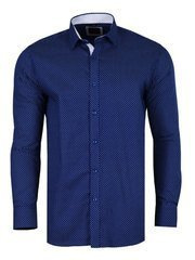 KOSZULA WZORY GRANATOWA DŁUGI DUŻA