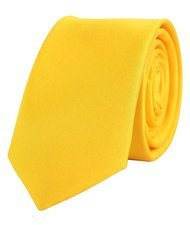 KRAWAT GŁADKI ŻÓŁTY ŚLEDŹ ŚLEDZIK WĄSKI