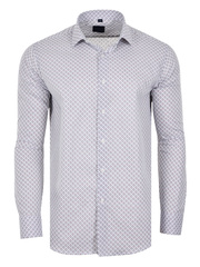 KOSZULA WZORY BIAŁA DŁUGI RĘKAW