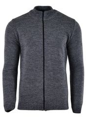 SWETER GŁADKI ROZPINANY JASNY MELANŻ